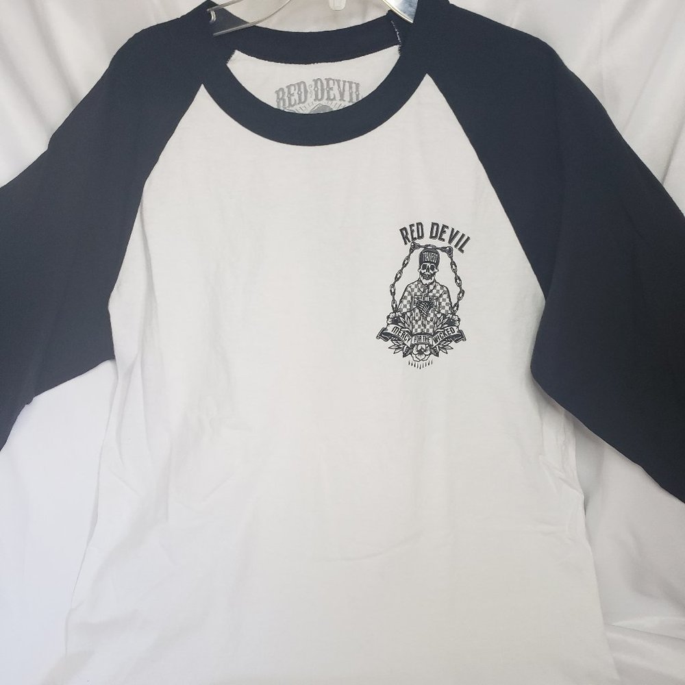 Red Devil 'Mercy for the Wicked' Mens Shirt (Size L)